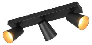 Lampada a soffitto a 3 luci, modello Sharp, colore nero