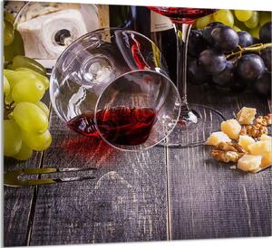 PIATTO IN VETRO PER CUCINA 65x60 Vino