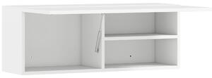 HOMCOM Mobiletto Bagno Pensile con Anta a Ribalta e Ripiani, 80x25x30 cm, Bianco | Aosom Italy