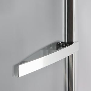 Porta doccia battente Namara 120 cm, H 195 cm in vetro, spessore 8 mm trasparente silver
