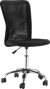 Sedia da ufficio Fortuna Lai senza braccioli, sedia da scrivania ergonomica, regolabile in altezza, portata massima 100 kg, nera