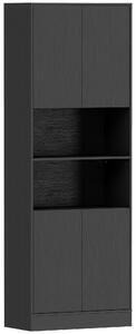HOMCOM Dispensa Cucina 170cm, Contenitore con Mensola Regolabile, Effetto Legno Nero | Aosom Italy