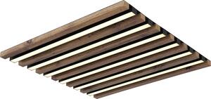 Plafoniera LED, effetto legno, marrone, L 45 cm