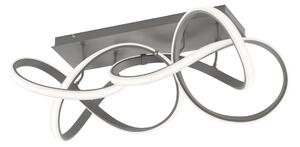 Plafoniera moderno INDIGO LED dimmerabile , in metallo, grigio95 cm, 2 luci 5500 LM WOFI