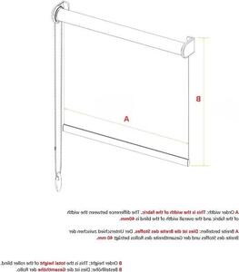 Tenda a lamelle Rolgordine - Telo scorrevole - Tapparella oscurante - Montaggio universale - 180x160 cm - Beige chiaro