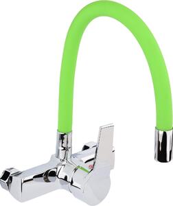Rubinetto da cucina, rubinetto da parete flessibile, verde, rubinetto, rubinetto per lavello, miscelatore