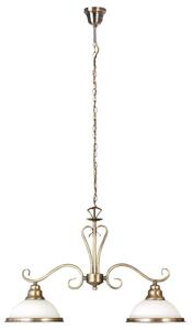 Rabalux 2757 Lampadario 2 spot Elisett, E27, bronzo-argento, classico, 62cm