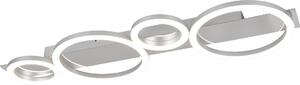 Lampada da soffitto a LED, lampada da soffitto, metallo, colore cromo, L 72 cm