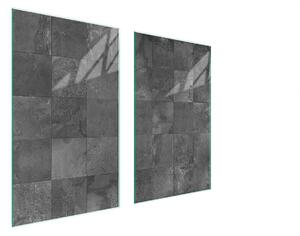Piastre copri fornelli 2 pezzi 75x52 Copri piano cottura in Vetroceramica tagliere in vetro modello grigio