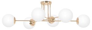 Lampada a sospensione LUMIA bianco-oro 6xE27x20W in metallo, dimensioni: 30x105x83 cm, IP20, Kaja