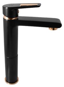 Slezák-RAV Slezák Rav CO330CMATZ Miscelatore per lavabo, alto nero opaco/oro Colore: nero opaco/oro, Dimensione: 1/2''