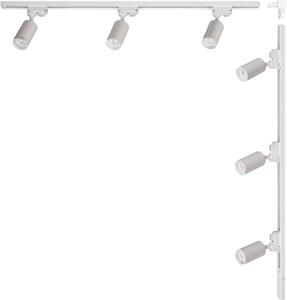 Set di binari bianco L 1x1m con faretti monofase 3565 Zuma Line