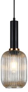 Italux PND-5588-1M-BK+AMB Lampada a sospensione Antiola D150mm 1x40W E27 nero, color ambra