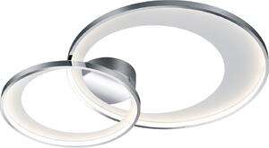 Plafoniera LED - colore cromo - bianco - metallo - L 85 cm - dimmerabile