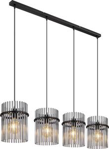 Globo Lighting lampada a sospensione in metallo nero opaco, 4x E27