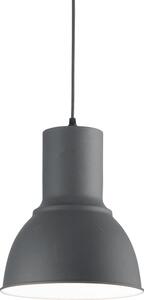 Sospensione Industrial-Minimal Breeze Metallo Grigio 1 Luce E27 D23,5Cm
