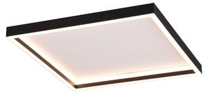 Plafoniera a LED - Nero opaco - 35 x 35 cm - Metallo
