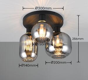 Lampade TRIO Lampada da soffitto DIVA DH 39x28,50 cm nera Lampada da soffitto