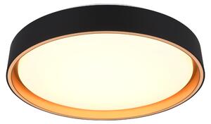 Reality Felis Plafoniera LED 24W ⌀40cm dimmerabile nero-oro CCT Colore luce regolabile