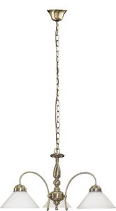 Rabalux 2703 Lampadario 3 spot Marian, E27, bronzo-argento-bianco, rotondo, classico, ø700mm