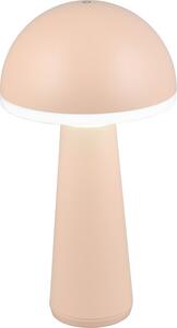 Lampada da tavolo LED a batteria FUNGO rosa 2W, tonalità di bianco, 200 lm, alluminio, dimensioni: 31x16x16 cm, IP54, RL