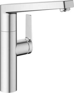 KWC Domo E3, miscelatore per lavabo, acciaio inox