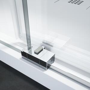 Box doccia con ingresso frontale porta scorrevole scorrevole Neo 140 cm, H 200 cm in vetro, spessore 8 mm trasparente cromato