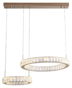 Lampada a sospensione a LED ZUMALINE 4200 lm 3000K oro con effetto cristallo GIRONA MD3713-2-3GT