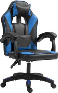 Sedia da ufficio ergonomica Art Learning - sedia comfort - schienale regolabile, materiali di alta qualità | colore: nero/blu