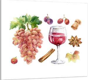 PIATTO IN VETRO PER CUCINA 65x60 Vino