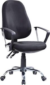 Sedia da ufficio Casa Dolce BOBI, 60x60x100-110 cm, tessuto, regolabile in altezza, nero