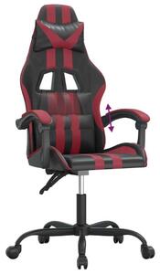 Sedia Gaming Nero e Rosso Vino in Pelle finta