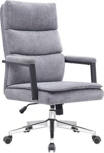 Casa Dolce MLINAR sedia da ufficio, grigio, 69x71x108-116 cm, girevole e regolabile in altezza, tessuto