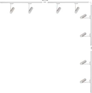 Kit bianco L 2x2m con faretti sbarra monofase 3587 Linea Zuma