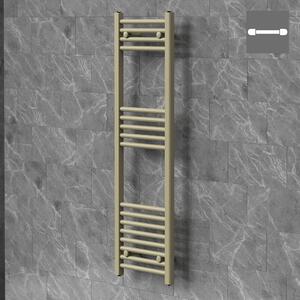 Asciugamani radiante LuxeBath Sahara, 400x1200 mm, beige, con attacco laterale, asciugamani radiante a pannello, porta asciugamani radiante da parete per bagno