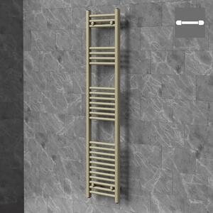 Asciugamani radiante LuxeBath Sahara, 400x1500 mm, beige, con attacco laterale, asciugamani radiante a pannello, porta asciugamani radiante per bagno