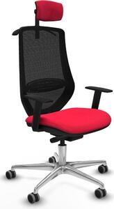 Sedia da ufficio Piqueras y Crespo modello D086G2H, colore rosso