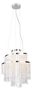 Lampada a sospensione Reality Pomp LED 30 W, ⌀38 cm, dimmerabile, cromata, colore della luce regolabile (CCT), regolabile in altezza