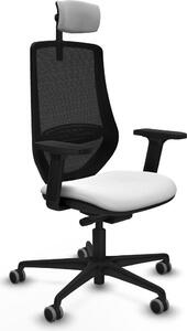 Sedia da ufficio Piqueras y Crespo modello D036G2W, colore bianco