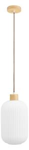 Lampadario bianco con paralume in vetro ø 20 cm Argalo – House Nordic