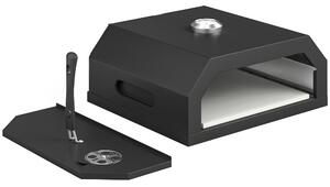 Outsunny Forno per Pizza Forno a Legna Portatile, 12 Pollici, Nero | Aosom Italy