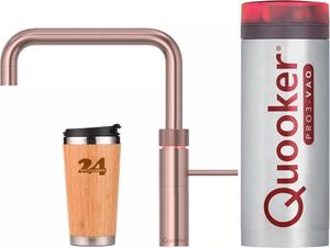 "Miscelatore QUOOKER FUSION Square VAQ PRO3 Copper Rose' PVD & 100°C (3FSRCO)" Miscelatore per lavello con funzione di acqua bollente a 100°C