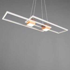 Trio Leuchten LED lampada a sospensione Albany 37W, bianco caldo-bianco freddo, caffè
