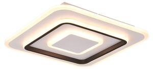 Plafoniera LED quadrata con telecomando JORA bianco e nero 46W, tonalità di bianco 5400 lm, metallo, dimensioni: 6,5 x 39,5 x 39,5 cm, IP20, RL