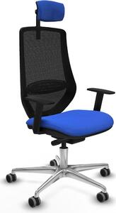 Sedia da ufficio Piqueras y Crespo modello D086G2W, colore blu