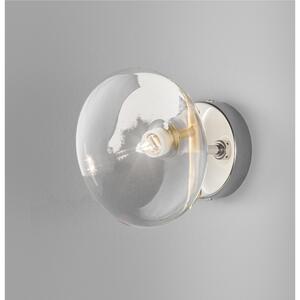 Applique con in Vetro collezione DOLCE Dimensioni � 15 x h15 cm con 1 sfera Trasparentre satinata G9 1 x max 25 Watt