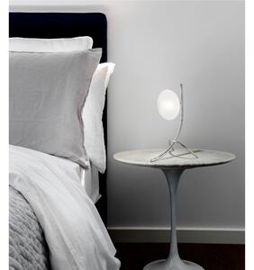 Lampada da Tavolo, Abat-Jour struttura in metallo cromato CROMO MODELLO DOLCE Dimensioni 15xh 16 cm G9 1x Max 25 Watt 0,52 kg Diffusore in vetro finitura Satinata