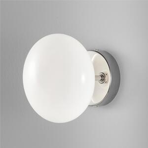 Applique con in Vetro collezione DOLCE Dimensioni � 15 x h15 cm con 1 sfera bianca satinata G9 1 x max 25 Watt