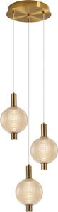 ITALUX Lenti Lampada a sospensione LED Nero-oro 18W