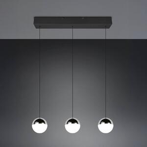 Reality Leuchten Lampada a sospensione Senta, Cromo / Argento, Soggiorno / Sala da pranzo, Plastica, Moderno, Lampada a sospensione